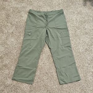 Green Cargo Scrub Pants
